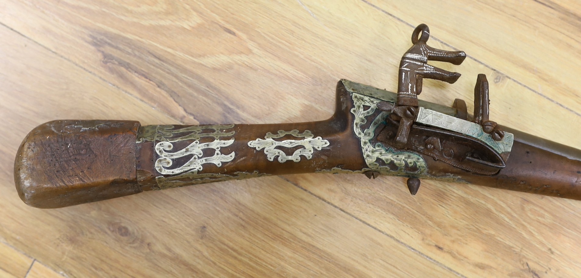 An Eastern antique flintlock musket